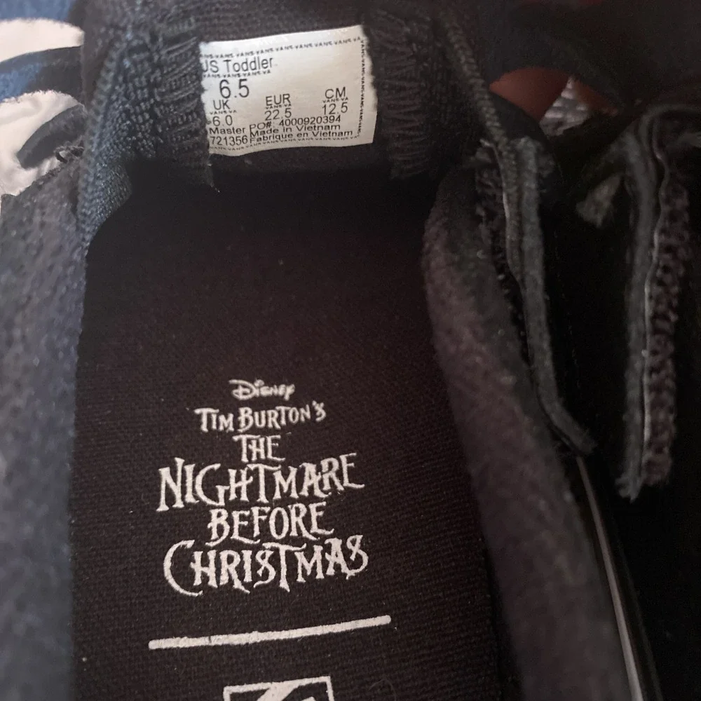 Vans X Disney The Nightmare Before Christmas Size 6.5T Toddler Shoes SLIP ON